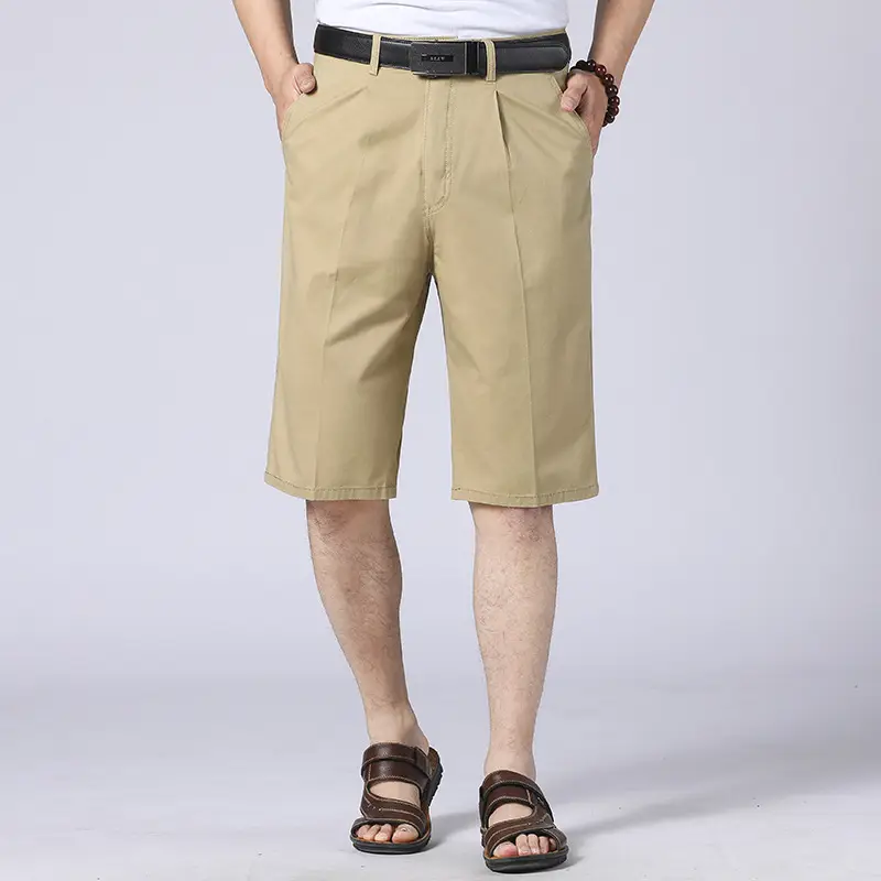 Men Cotton Cropped Shorts Grey High Waist - Image 8