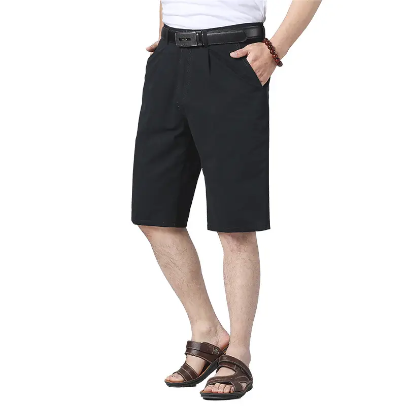 Men Cotton Cropped Shorts Grey High Waist - Image 9
