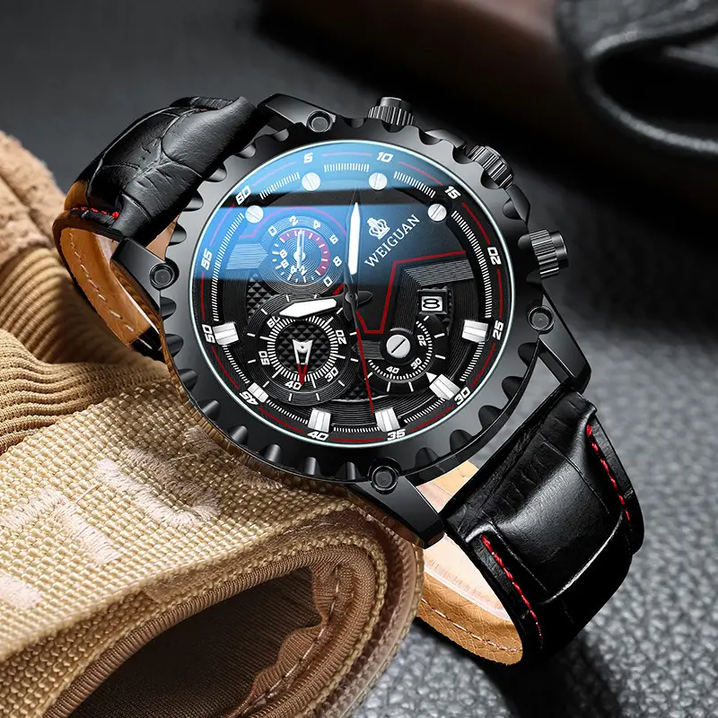 Men's Mechanical Watch with Digital Display & Sports Design