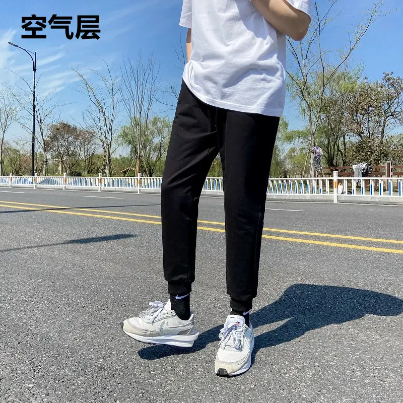 Summer Men's Fish Scale Cloth Pants Grey White