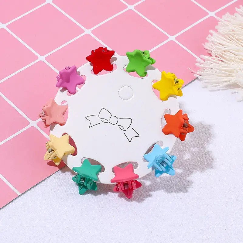 Candy Color Star Hair Clips for Girls - Image 2