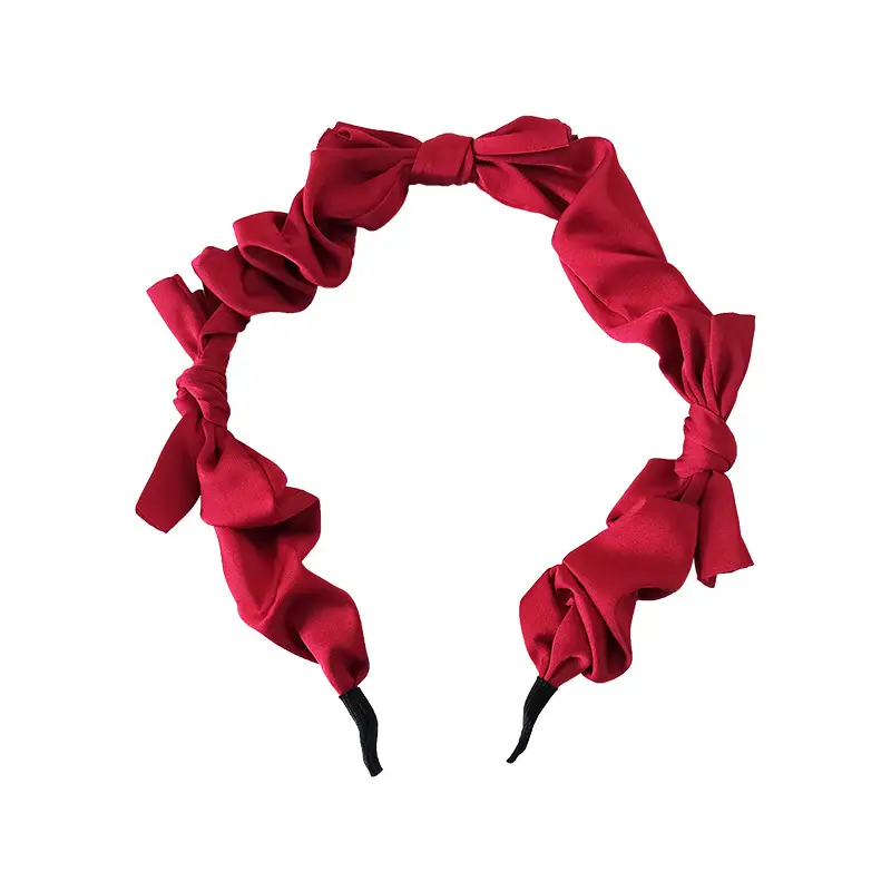 Korean Summer Bow Satin Hairbands Women Silk Headbands