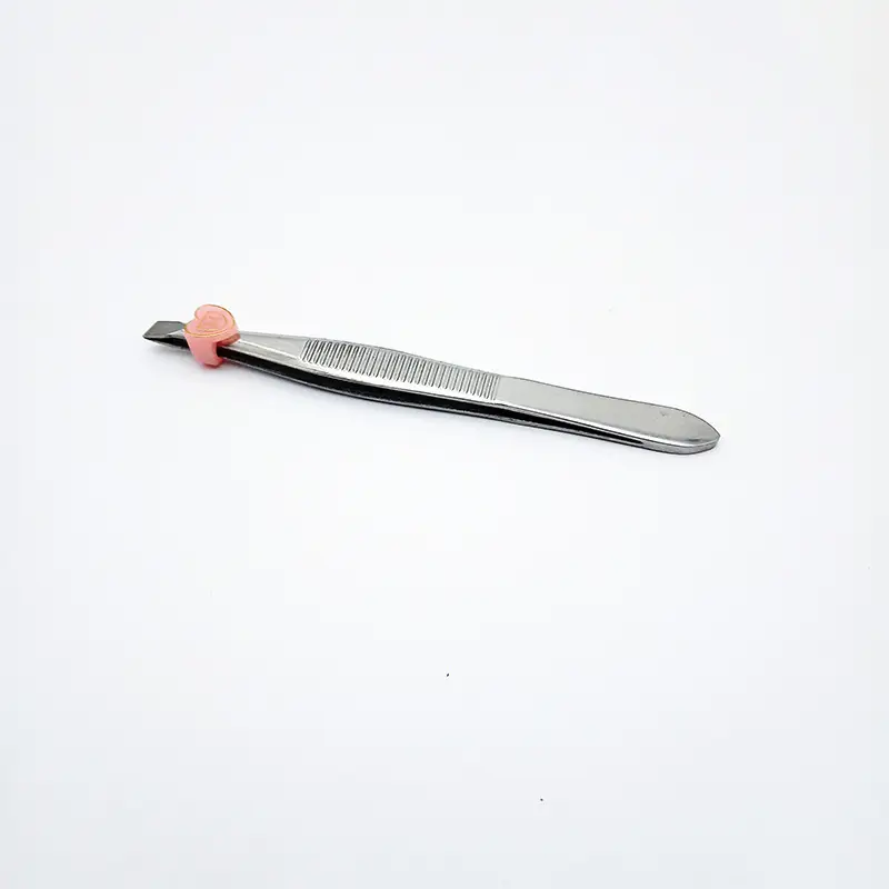 Stainless Steel False Eyelash Tweezers with Swallowtail - Image 3