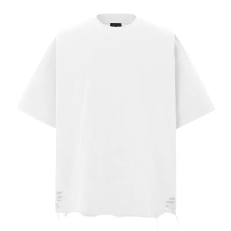 Men's 250g Heavy Tide Printed T-Shirt Black