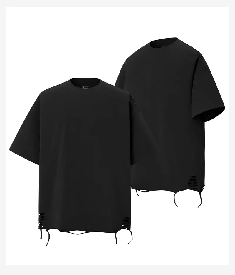 Men's 250g Heavy Tide Printed T-Shirt Black — feature 12