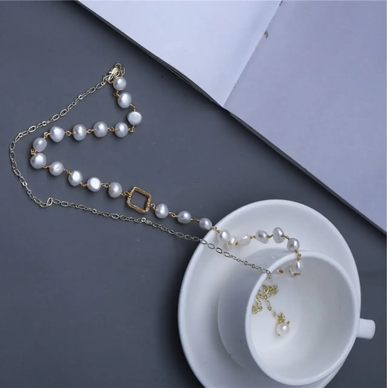 Natural Pearl Tassel Bracelet Elegant Versatile Sweater Chain