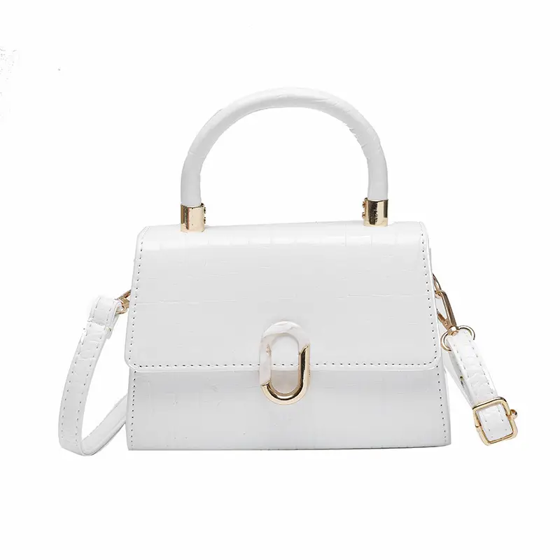 Black Croc Leather Crossbody Bag for Women - Image 13