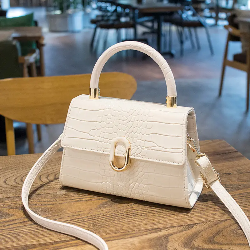 Black Croc Leather Crossbody Bag for Women — feature 2