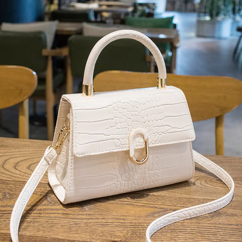 Black Croc Leather Crossbody Bag for Women — feature 4