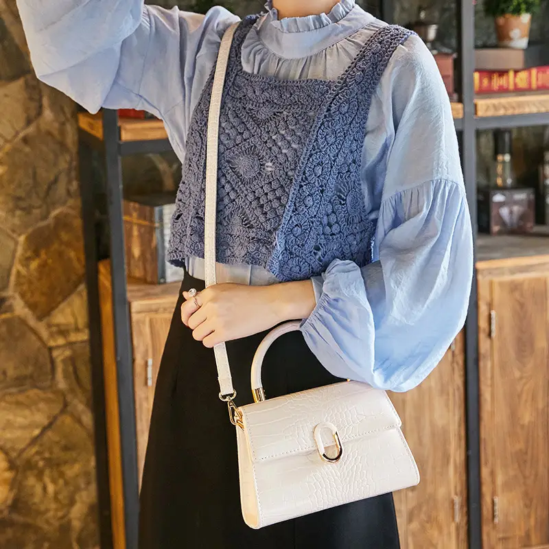 Black Croc Leather Crossbody Bag for Women — feature 8