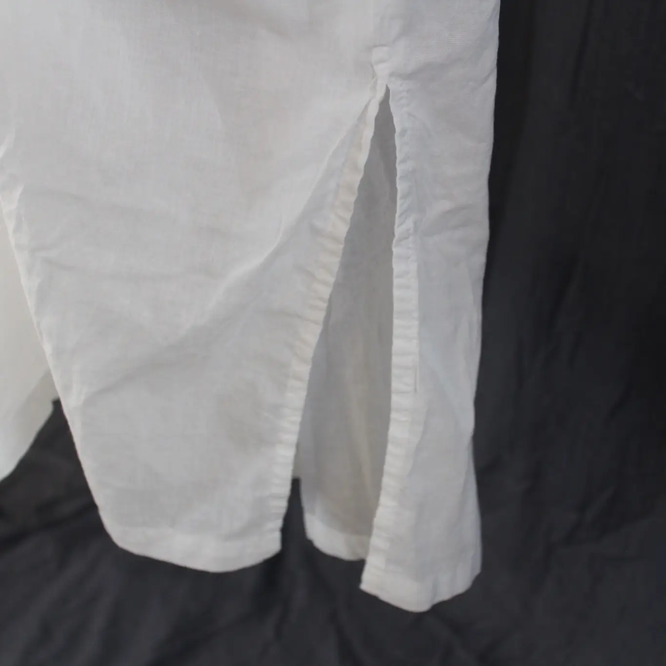 White Cotton Layered Petticoat Half Skirt Set - Image 5