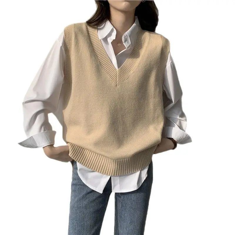 Women V-Neck Knitted Vest Sleeveless Pullover - Image 10