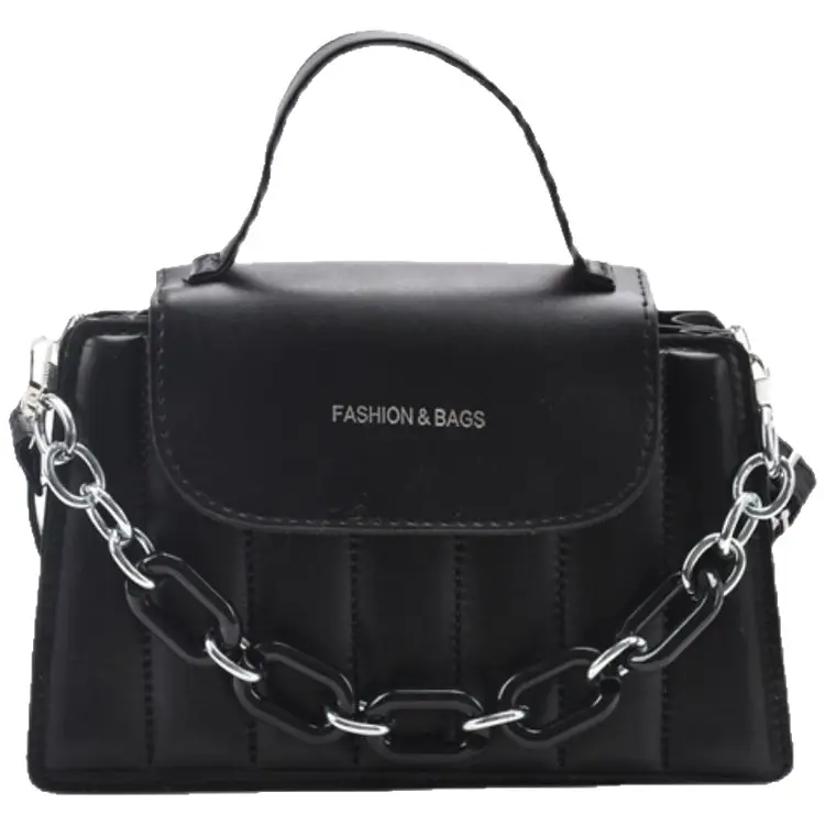 Red Korean Style Mini Shoulder Bag with Thick Chain - Image 6