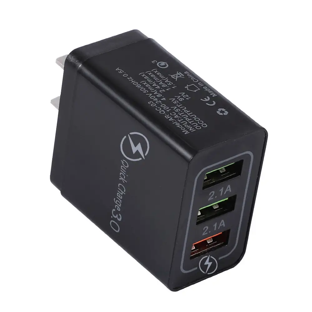 QC3.0 3USB Travel Charger Fast Charging European British American - Image 5
