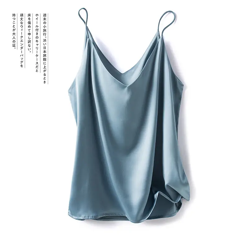 Women's Silk Camisole White Black All Match Small