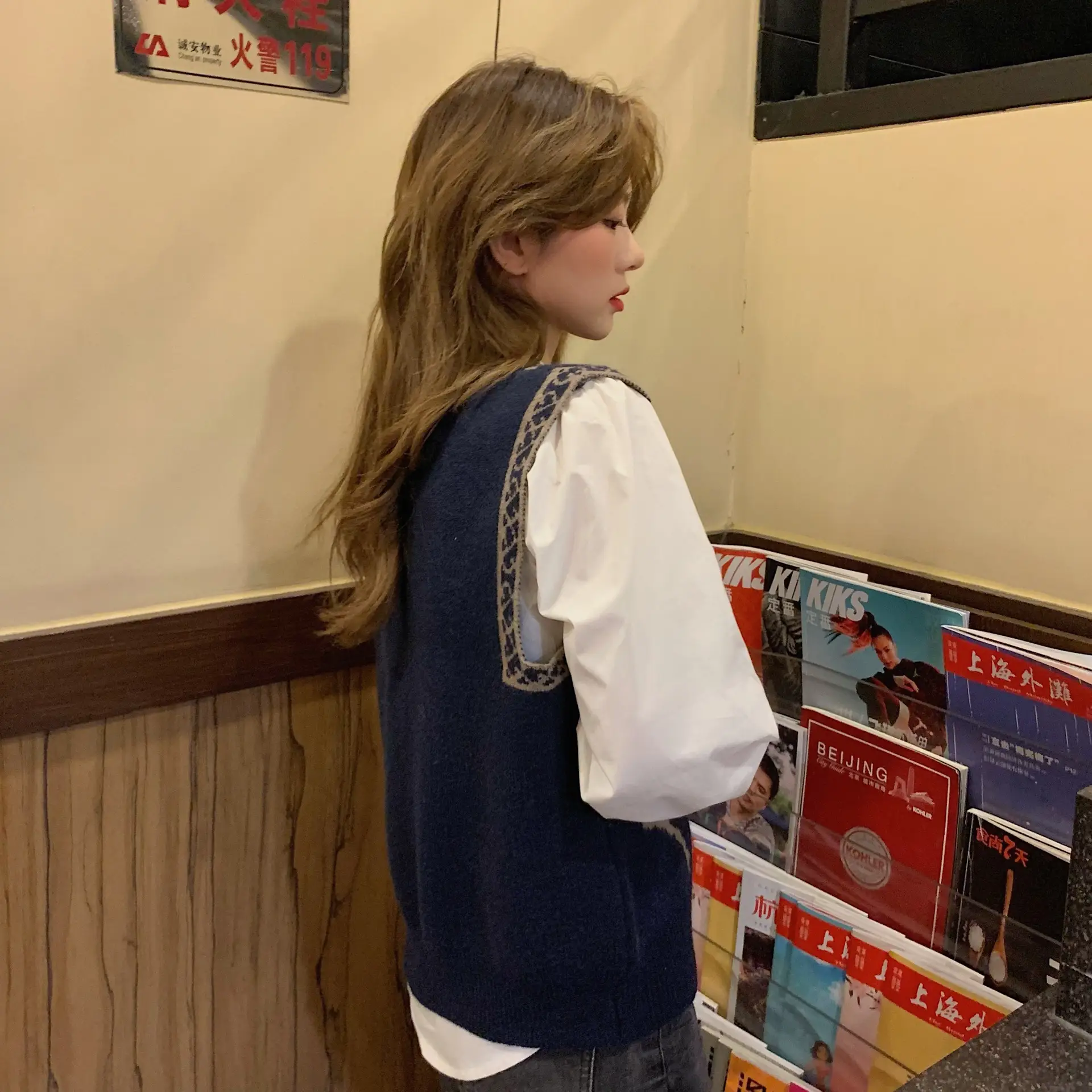 Women Korean Style Jacquard Sweater Vest Autumn Winter — feature 19
