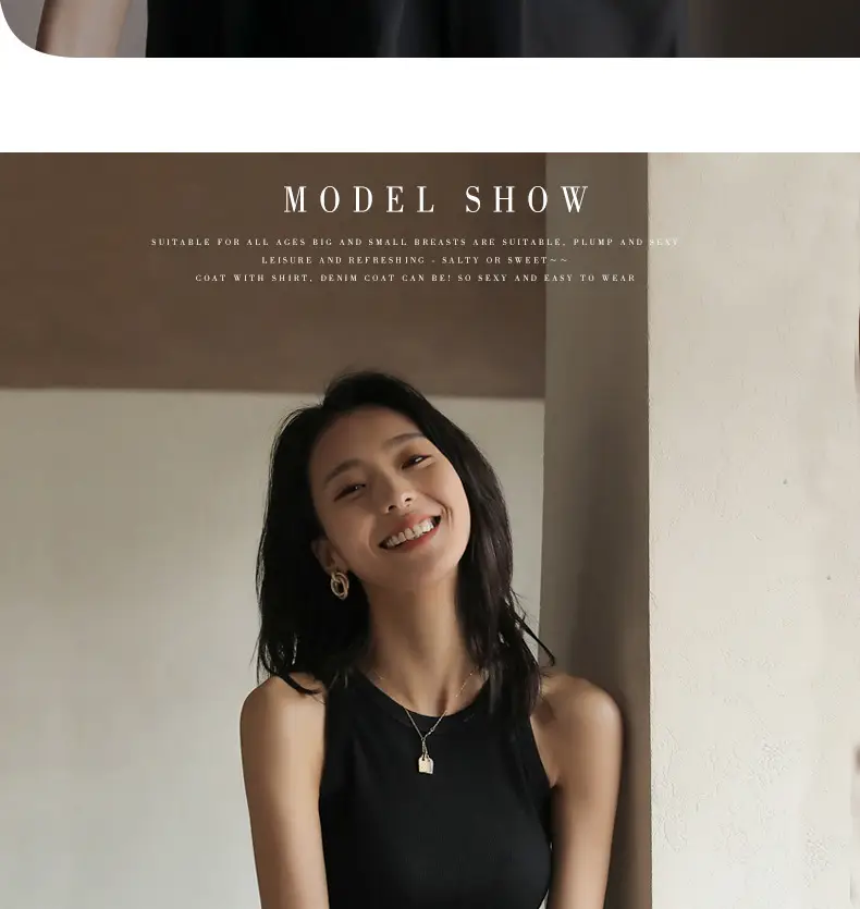 Black Sleeveless Crop Top for Women Summer Wear — feature 19