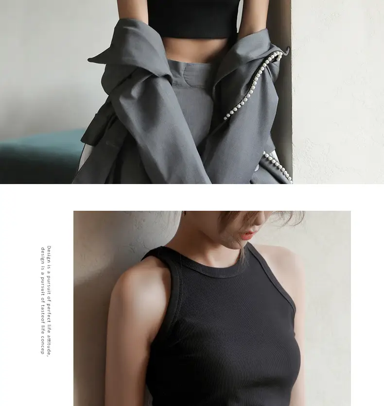 Black Sleeveless Crop Top for Women Summer Wear — feature 20