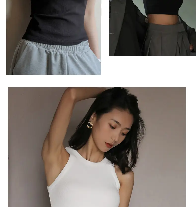 Black Sleeveless Crop Top for Women Summer Wear — feature 23