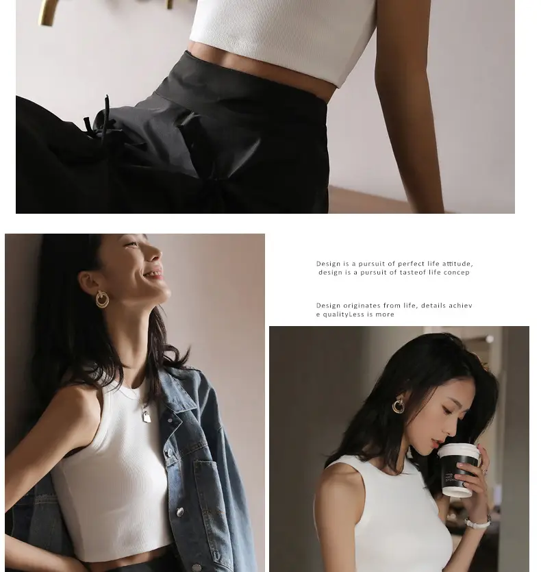 Black Sleeveless Crop Top for Women Summer Wear — feature 25