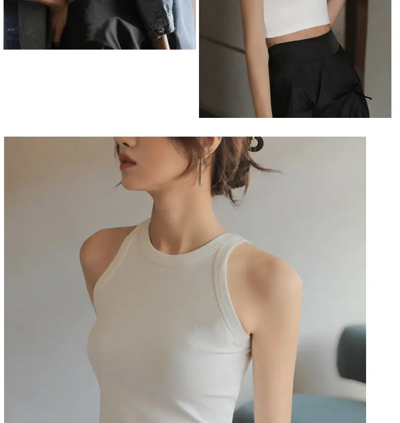 Black Sleeveless Crop Top for Women Summer Wear — feature 26