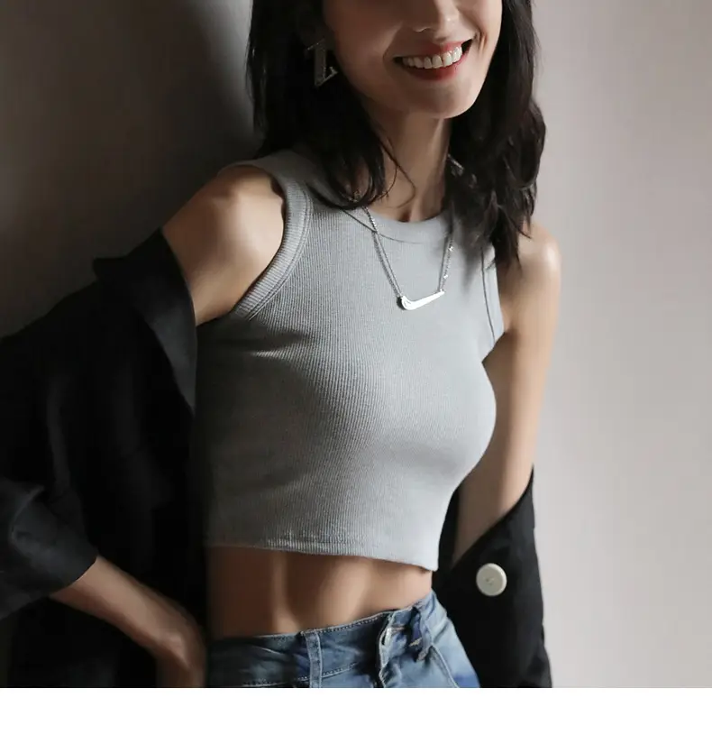 Black Sleeveless Crop Top for Women Summer Wear — feature 33
