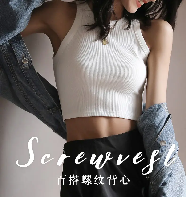 Black Sleeveless Crop Top for Women Summer Wear — feature 5