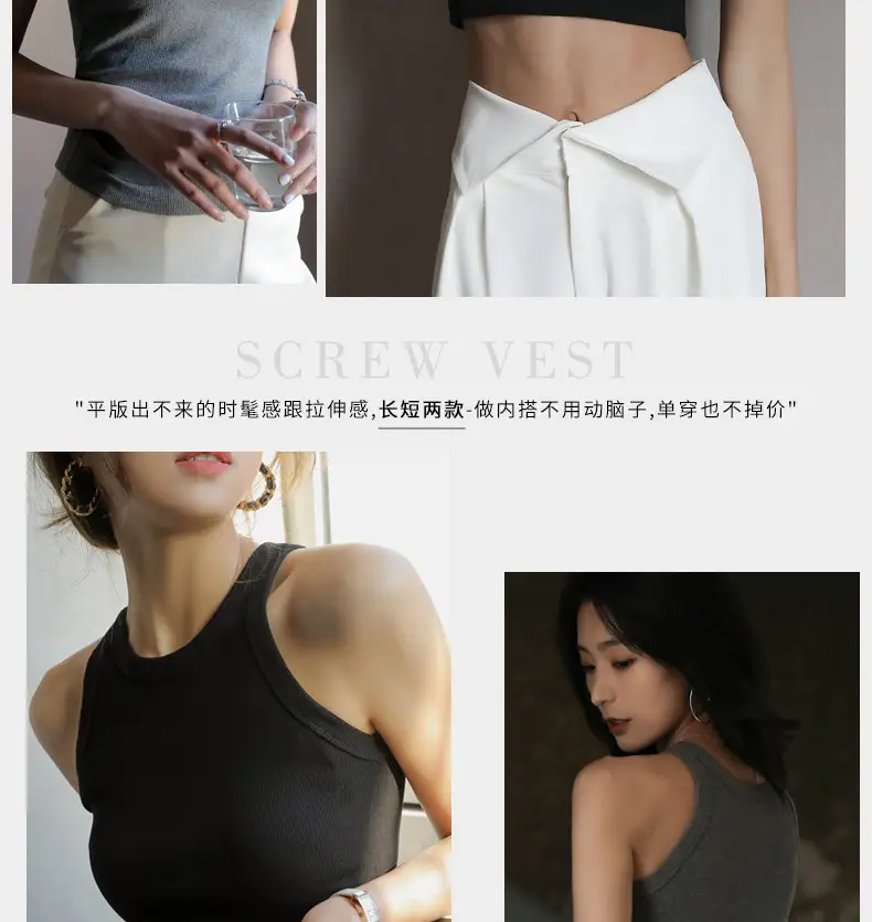 Black Sleeveless Crop Top for Women Summer Wear — feature 7