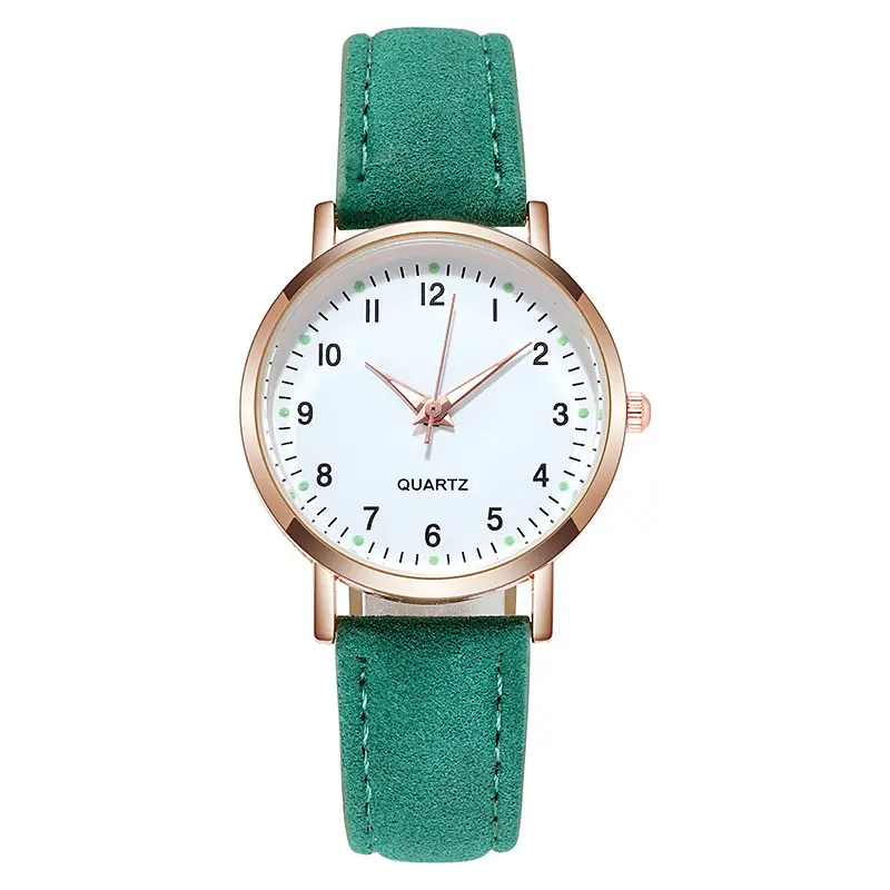 Luminous Watch for Women, Digital Retro Frosted Leather, Fresh and Casual Quartz Watch, Luminous Retro Style