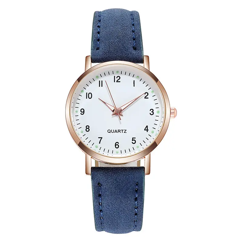 Luminous Watch for Women, Digital Retro Frosted Leather, Fresh and Casual Quartz Watch, Luminous Retro Style