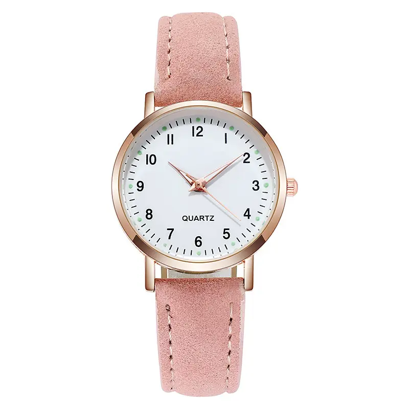 Luminous Watch for Women, Digital Retro Frosted Leather, Fresh and Casual Quartz Watch, Luminous Retro Style