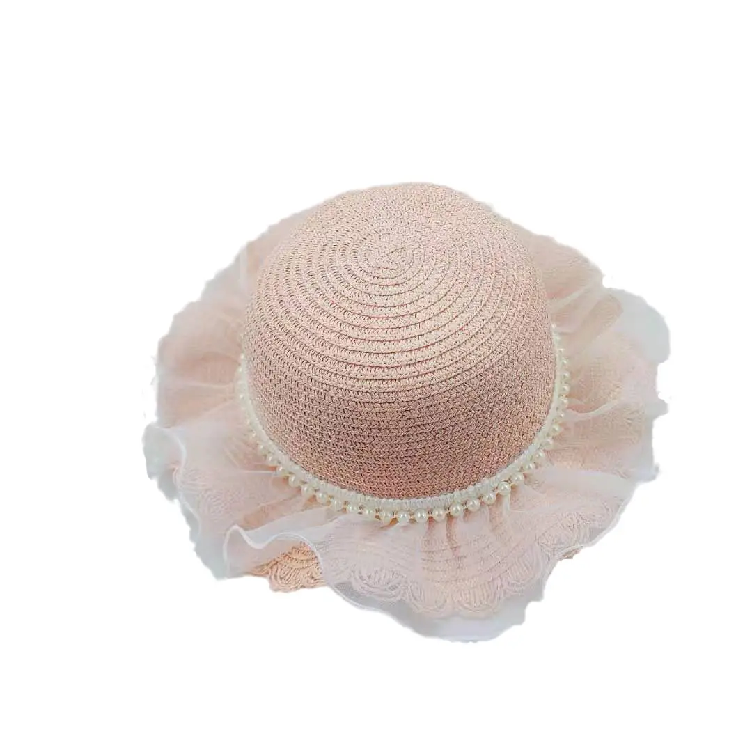 Girls Straw Hat Sun Hat Princess Bag Beach Hat - Image 15
