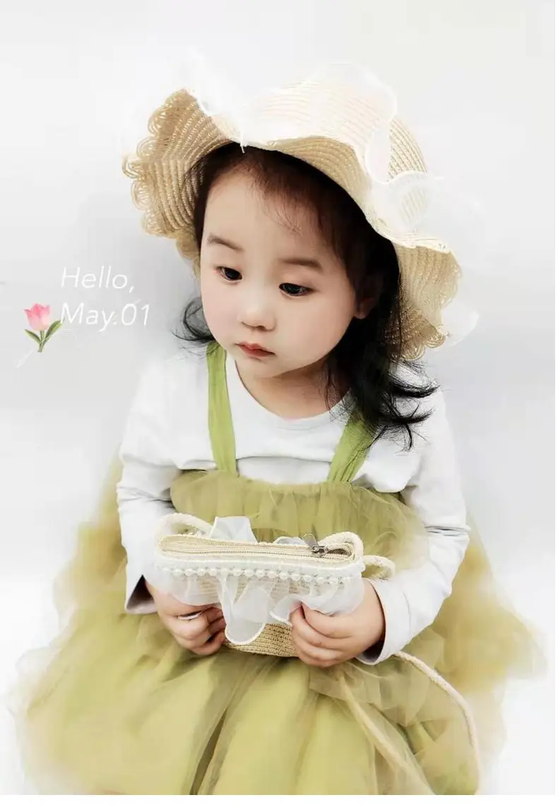Girls Straw Hat Sun Hat Princess Bag Beach Hat — feature 17