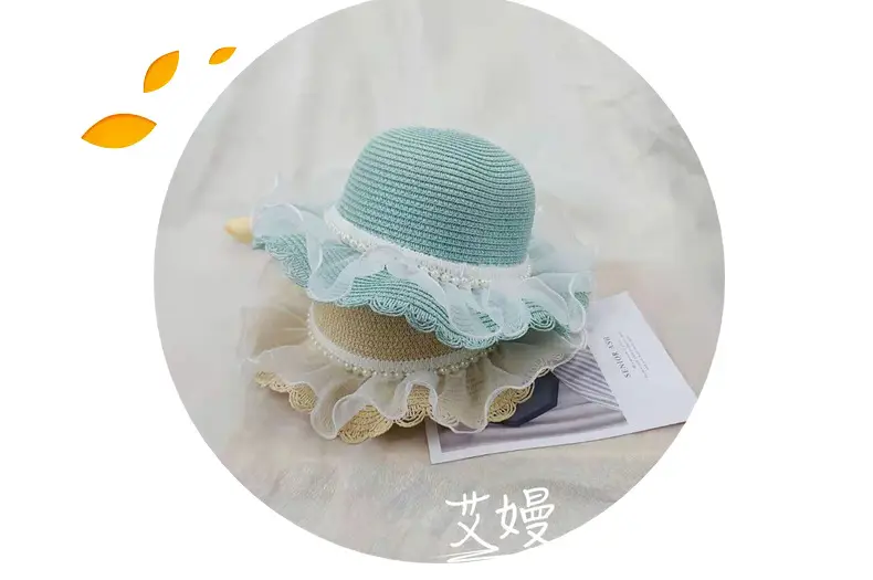 Girls Straw Hat Sun Hat Princess Bag Beach Hat — feature 3