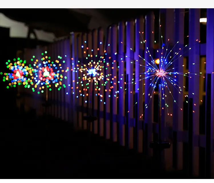 Solar Powered Outdoor Fireworks Lights Ip65 Waterproof — feature 11