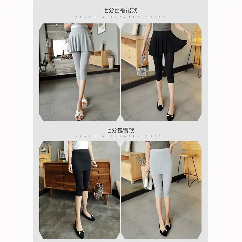 Women Pleated Skirt & Leggings Set Summer Wear - Image 10
