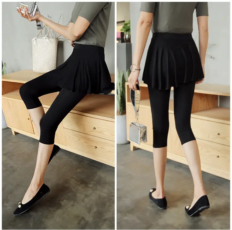 Women Pleated Skirt & Leggings Set Summer Wear - Image 5