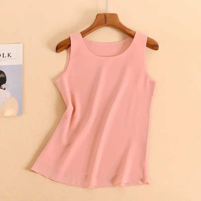 Women's Sleeveless Maroon Chiffon Vest All Season - Image 6