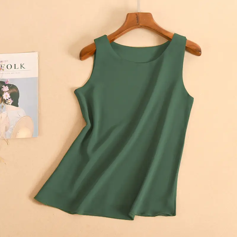 Women's Sleeveless Maroon Chiffon Vest All Season - Image 7