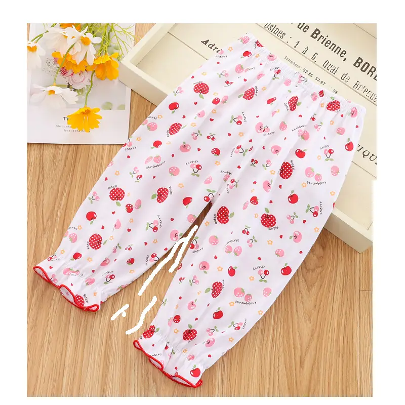 Women's Anti-Mosquito Baby Pants White Floral Print