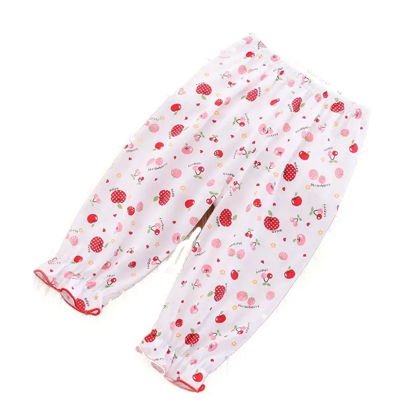 Women's Anti-Mosquito Baby Pants White Floral Print