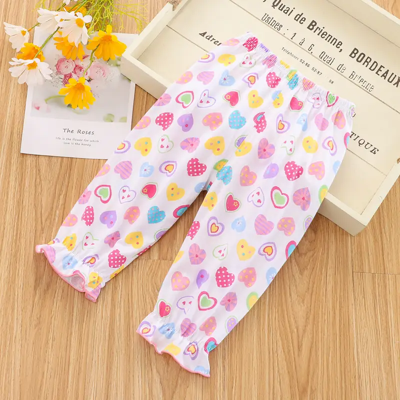 Women's Anti-Mosquito Baby Pants White Floral Print