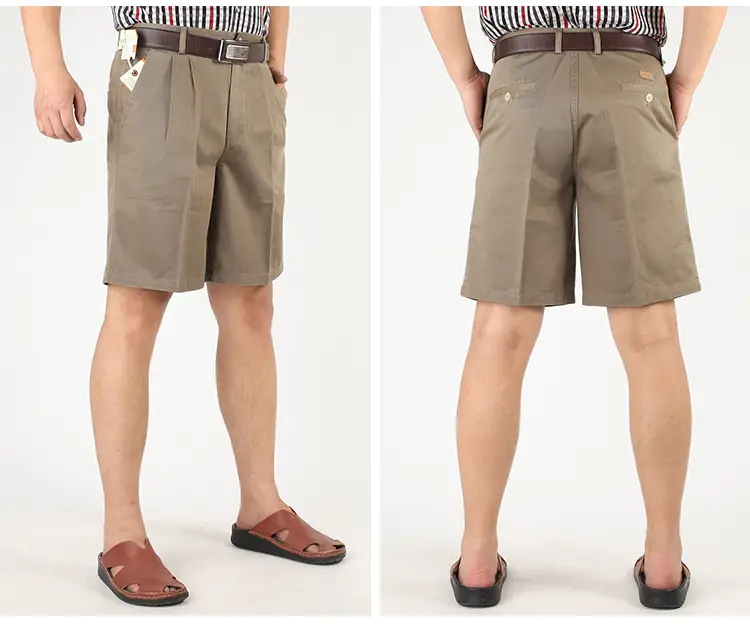 Black Cotton High Waist Summer Shorts for Men — feature 11