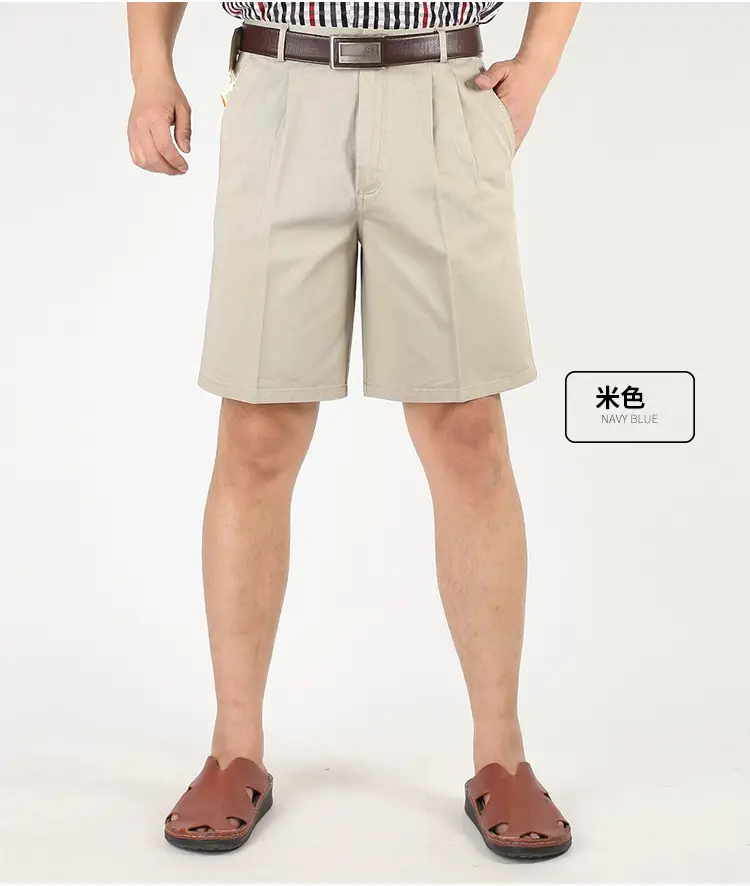 Black Cotton High Waist Summer Shorts for Men — feature 12