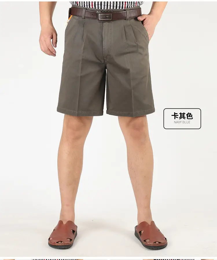 Black Cotton High Waist Summer Shorts for Men — feature 14