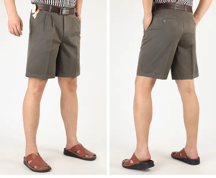 Black Cotton High Waist Summer Shorts for Men — feature 15