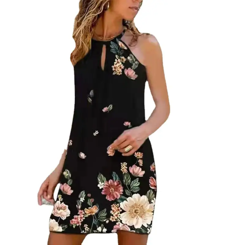 2022 Printed Halterneck Dress for Women - Image 16