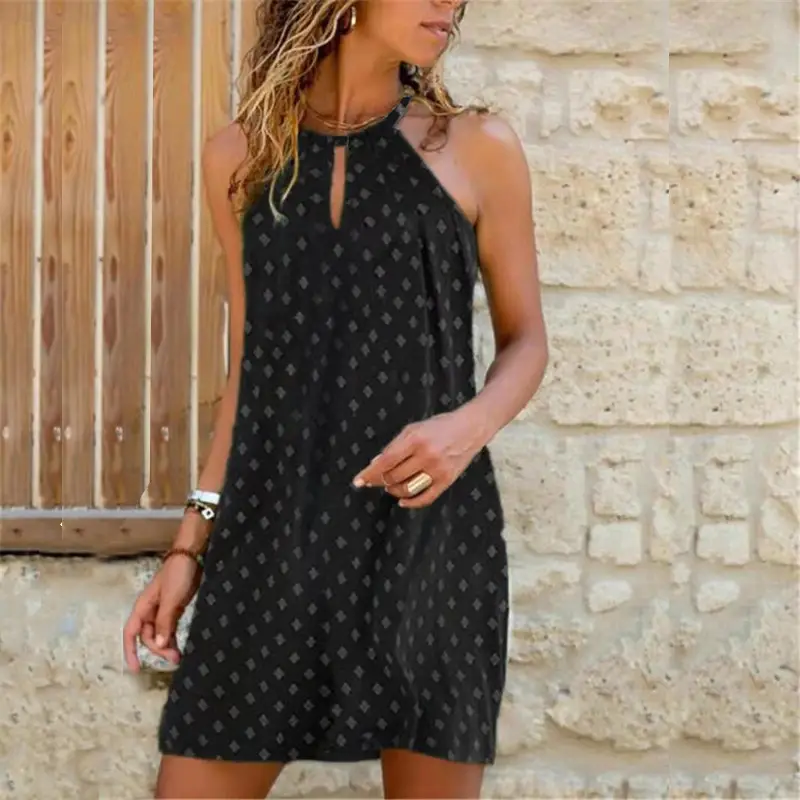 2022 Printed Halterneck Dress for Women - Image 4