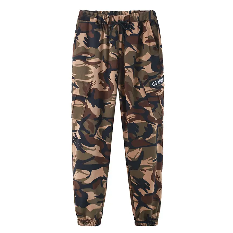 Men's Camo Knitted Jogger Pants with Elastic Waist - Image 2