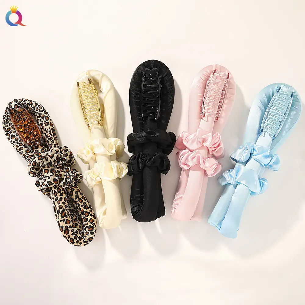 Pink Bow Heatless Curls for Women Hair - Image 39